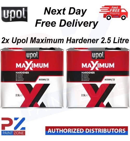 2x U-POL MAXIMUM HARDENER 2.5 LITRE MXMH/25 - WITH - NEXT DAY FREE DELIVERY